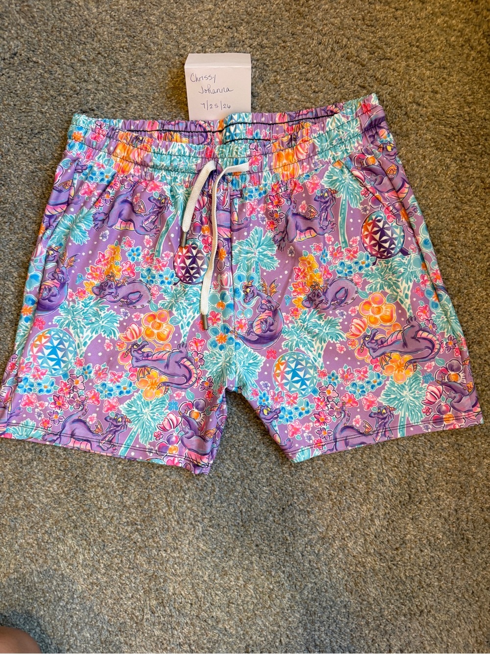 Disney figment Epcot Lily Pulitzer inspired shorts adult L-XL